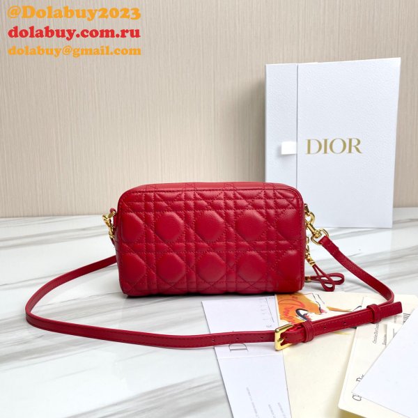 High Quality Dior Caro Bag Brown Supple Cannage Calfskin Fashion