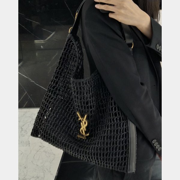 Copy Saint laurent Oxalis Shoulder Raffia Macramé 781289 Bag