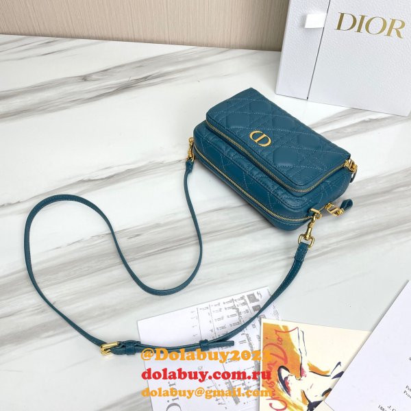 High Quality Dior Caro Bag Brown Supple Cannage Calfskin Fashion