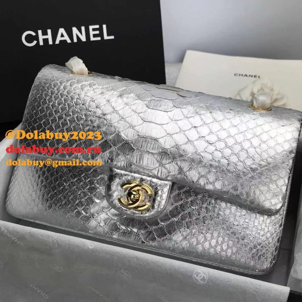 Luxury Perfect CC flap handbag snake skin 25.5cm