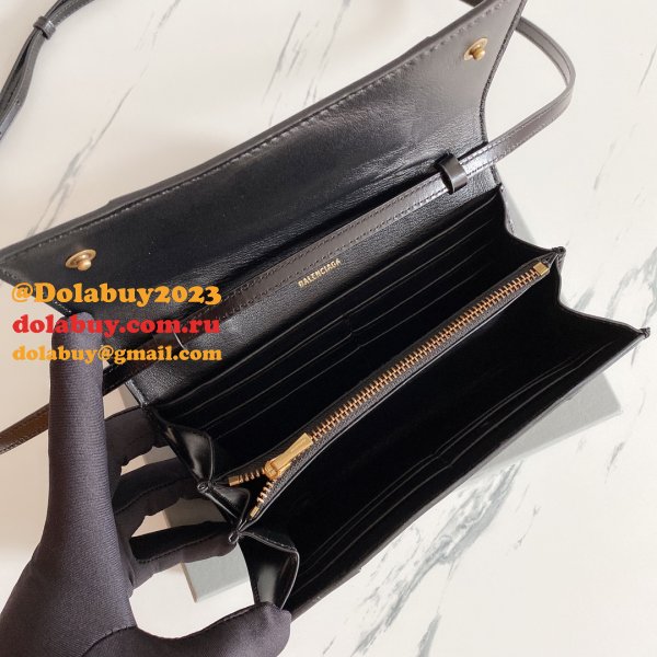 Designer balenciaga woc shoulder black bag