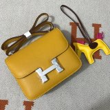 Hermes Constance Bag 18cm Epsom Leather Yellow High Quality bag