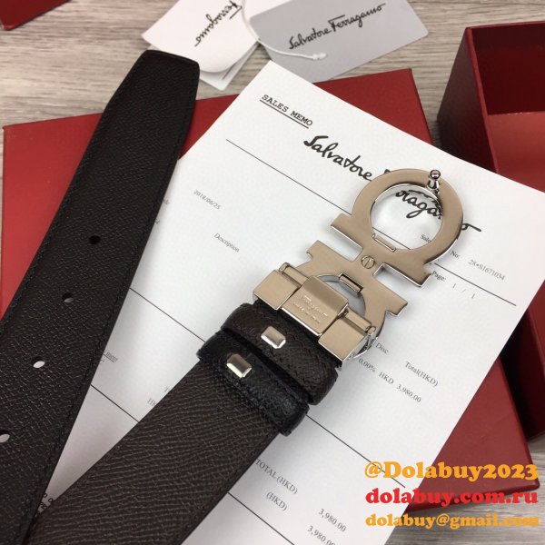 Ferragamo Belts Perfect High Quality Perfect 35 mm Black