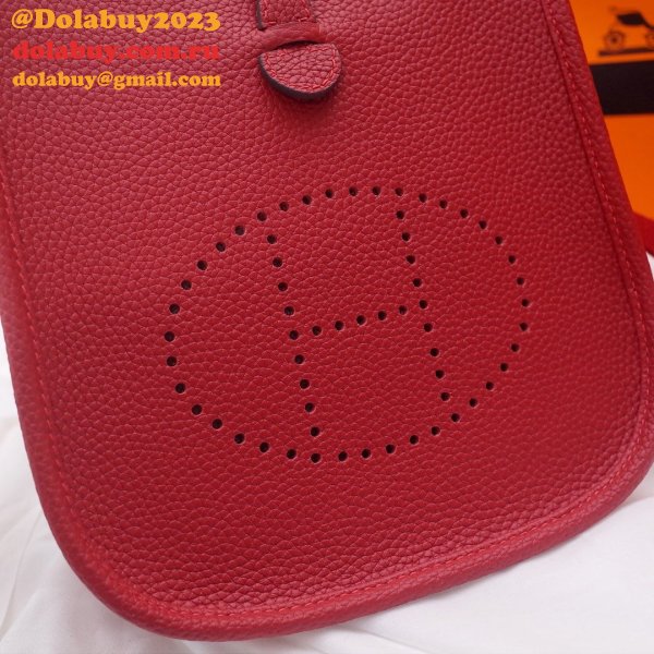 7 Star Hermes Mini Evelyne TPM Bag Red