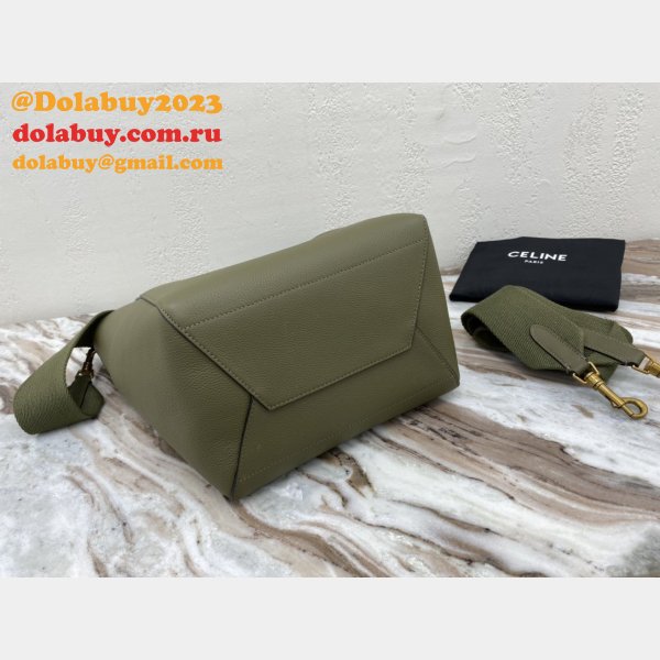 Top Quality Perfect Celine Sangle Army Green Shoulder Bags