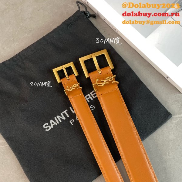 7 Star Best SAINT LAURENT 1:1 MirrorS BELT FOR SALE 20MM/30MM