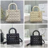 Christian Lady Dior 24cm AAA+ 1:1 Mirror Top Quality Black Bag