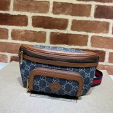 Sale Gucci Copy Belt bag with Interlocking G 682933 blue and ivory GG