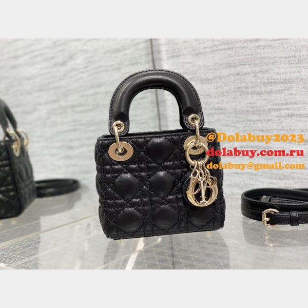 Luxury Fashion Dior Micro Lady 1:1 Mirror 12CM Bag