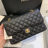 New CC 2021 Duplicate Quilted Caviar Leather Caviar CF1112 25CM Bags