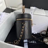 CC Fake Vanity Case Lambskin Black Bag