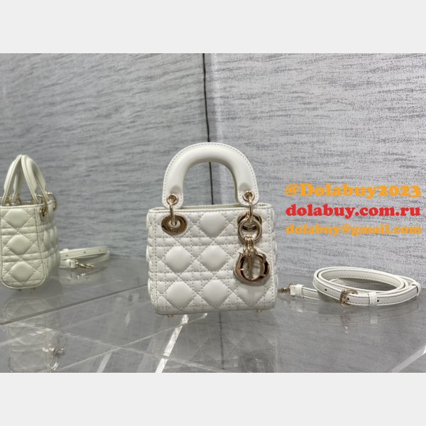 Luxury Fashion Dior Micro Lady 1:1 Mirror 12CM Bag