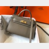 7 Star Hermes Mini Kelly Epsom leather Earthy Gray Bags