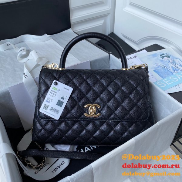 Best CC coco handle bag 92991 caviar leather 29cm