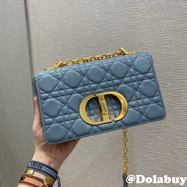 High Quality Dior Caro 20cm Cheap blue bags