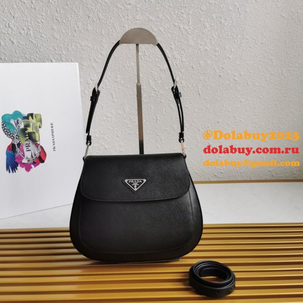 High Quality Prada Cleo Brushed Fashion Leather Shoulder Bag