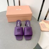 Miu Miu Fashion Bread Slippers Heel Sandals Shoes