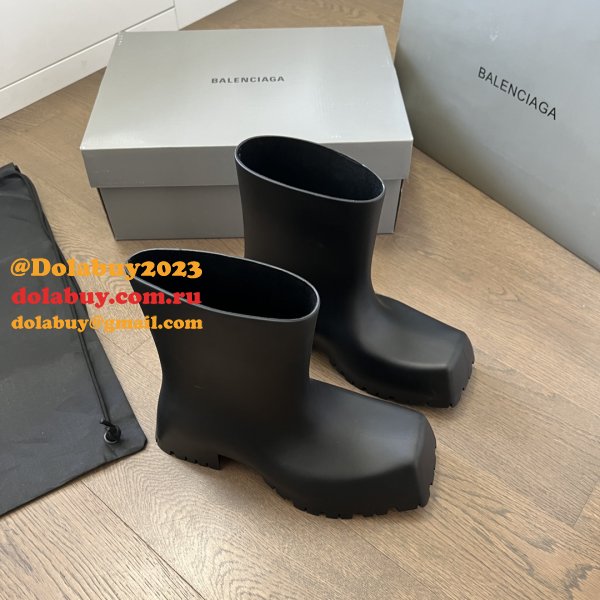 1:1 Mirror Balenciaga Luxury Trooper Rubber Boot 1:1 Mirror