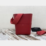 Discount Celine Sangle Seau Bucket Bag Red Calfskin High Quality bag