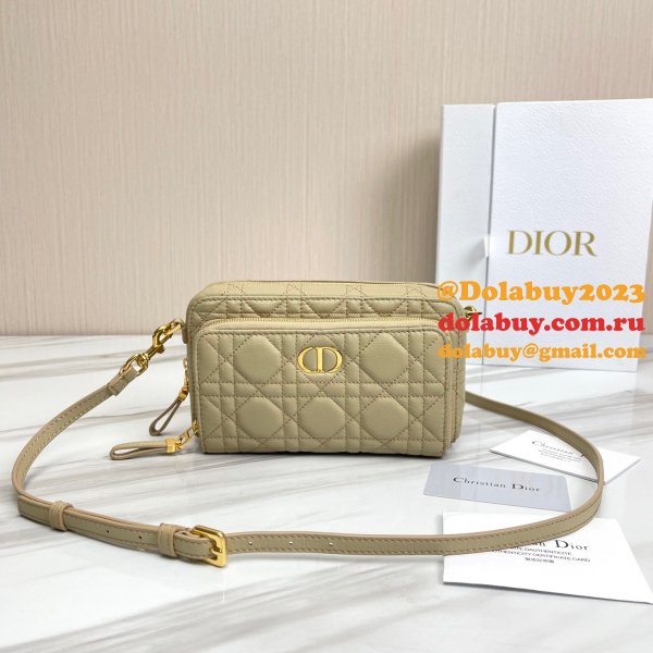 High Quality Dior Caro Bag Brown Supple Cannage Calfskin Fashion