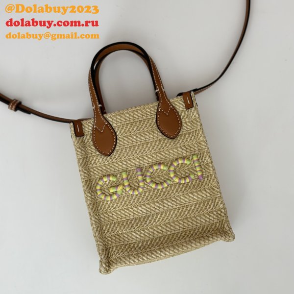 Gucci UK Super Crossbody Straw-effect 780083 Top Bag