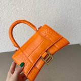 Duplicate Balenciaga Online Store Crocodile Pattern Hourglass 19/23cm Bag