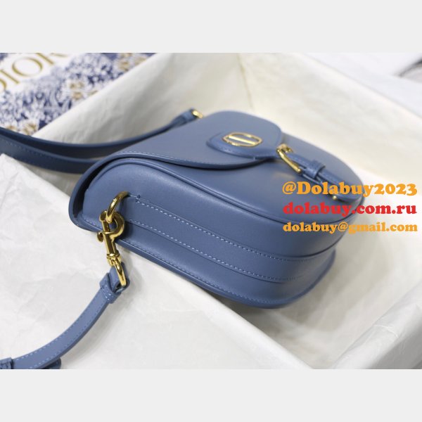 Luxury High Quality Dior Bobby Bag Blue Box Calfskin