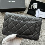 High AAA+ Knockoff AP3839 Black Small Flap Wallet Fashion Bag