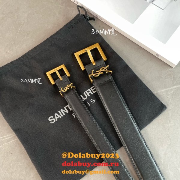 7 Star Best SAINT LAURENT 1:1 MirrorS BELT FOR SALE 20MM/30MM