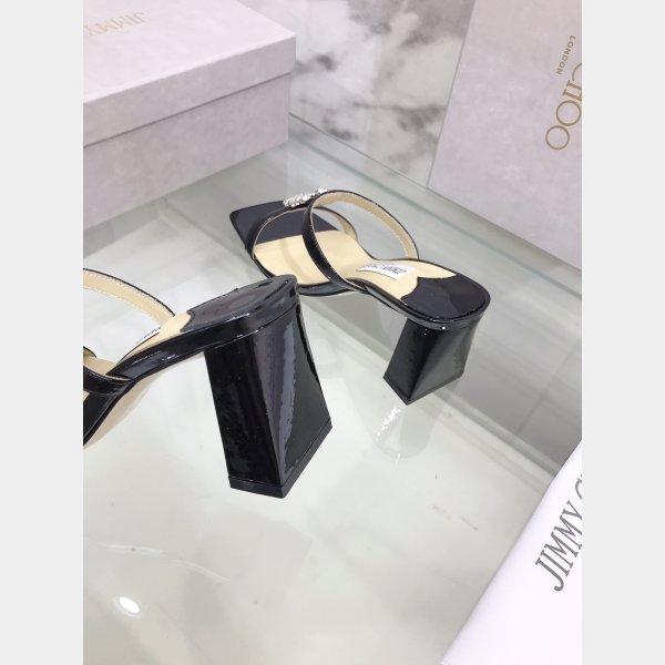 Top Designer Flat Sandals Jimmy Choo Heel 7 cm High Designer Shoes