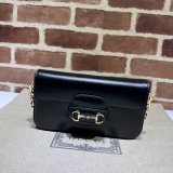 High Quality 752002 Horsebit Black 1955 Designer Gucci Designer Bag