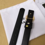 High Quality Top Quality CC Double C Belt Black Width 2.5cm 1152