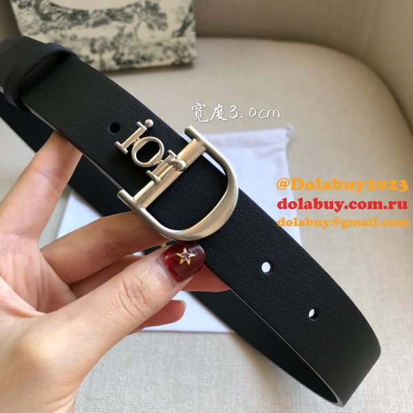 High Quality Christian Dior AAA Belts red/black/brown 30mm 1:1 Mirror