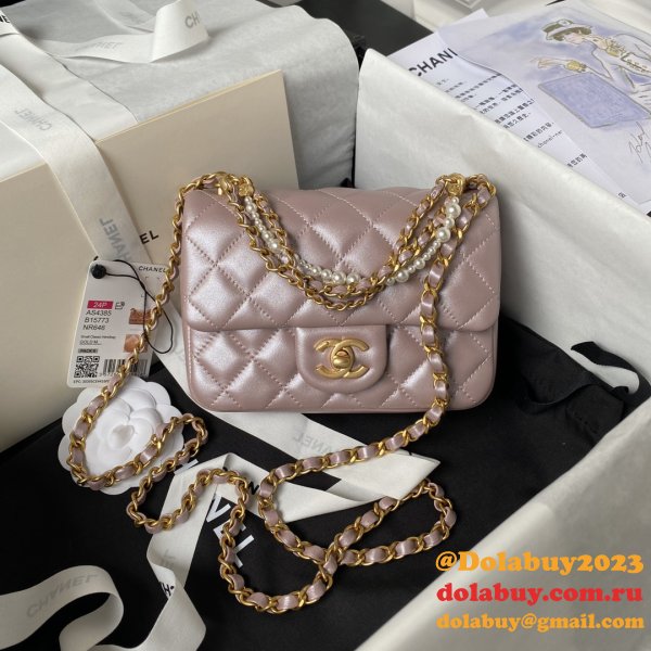 Top Quality CC MINI AS4385 pearl chain BAG 2024