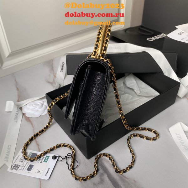 Best Top Wallet On Chain 1:1 Mirror AP4062 Black UK Bag