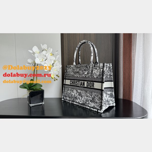 Fashion CD Book Tote Fake 36CM Christian Dior Bags