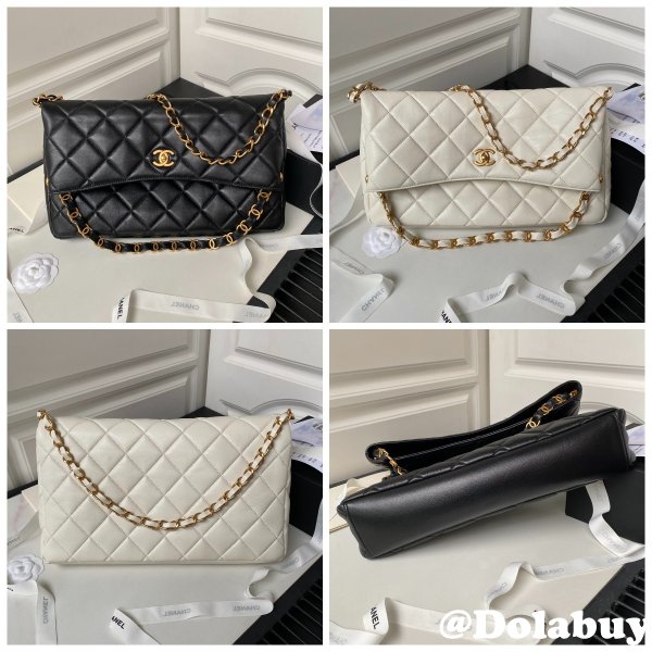 Designer Luxury AS4777 Hobo Knockoff Black/White Bags