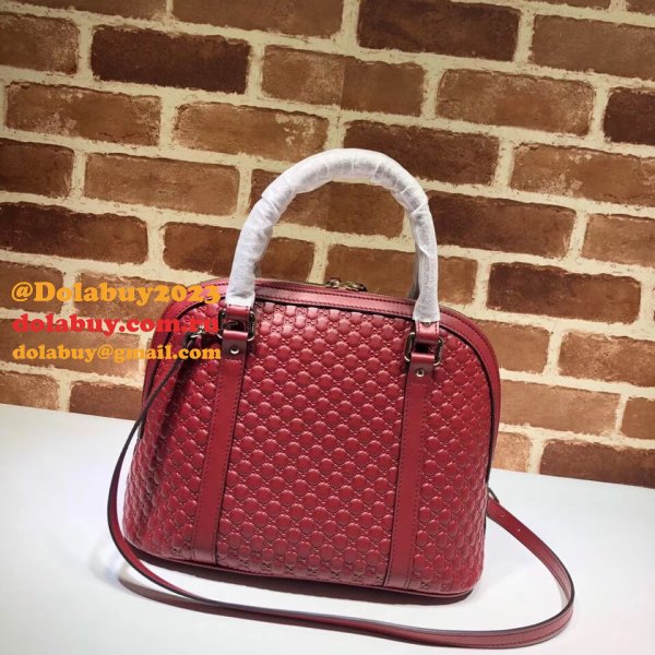 7 Star Gucci Copy Leather Convertible Micro GG Dome 449663 Bag