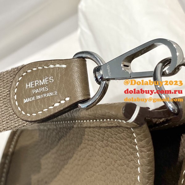 High Quality bag Hermes Evelyne Top Quality Online Store elephant grey