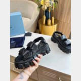 Buy New Cheap Prada Roman Platform Sandals Luxury Shoes