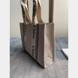 Designer Quality Chloe Woody Tote Bag in Cotton Canvas 36CM