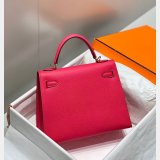 High Quality Fake Hermes Epsom Kelly 19/25/28CM Red Bag For Sale