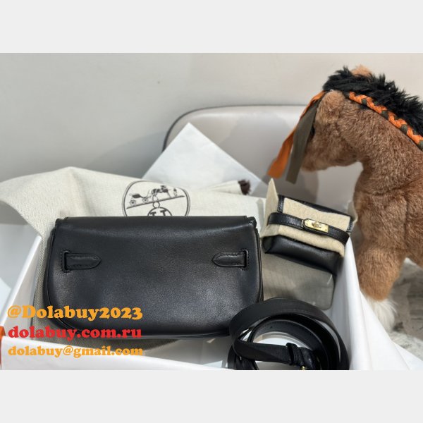 Designer hermes kelly moove 17cm swift leather Inspired bag