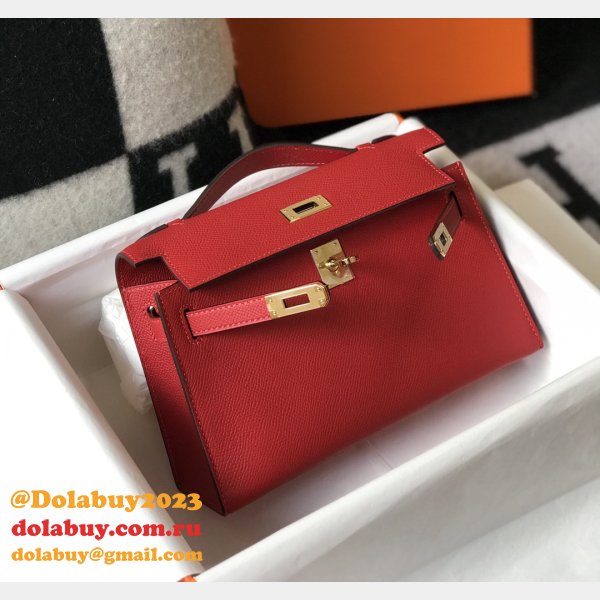 UK Hermes EPSOM LEATHER Mini Kelly Pouchette