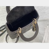 Perfect Quality Knockoff Lady Dior 24cm  Black Handbag