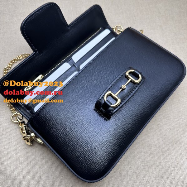 High Quality 752002 Horsebit Black 1955 Designer Gucci Designer Bag