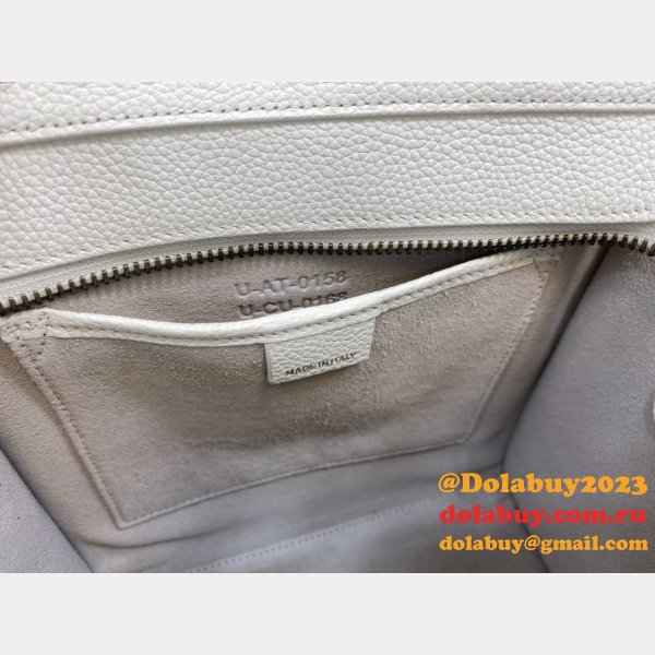 Buy Online Celine White Nano Luggage Bag-168243 Duplicate