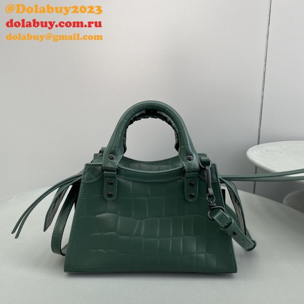 AAA+ Balenciaga Luxury cuag Dark green crocodile bag