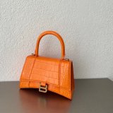 Duplicate Balenciaga Online Store Crocodile Pattern Hourglass 19/23cm Bag