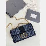 Best Christian Dior 9207 30 Montaigne East-West Denim Inspired Oblique Bag